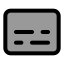 Captions icon with duotone standard style