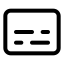 Captions icon with stroke standard style