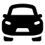 Car icon with solid standard style