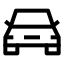 Car icon with stroke sharp style