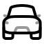 Car icon with twotone rounded style