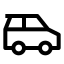Car icon with stroke sharp style