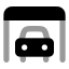 Carparking icon with bulk rounded style