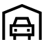 Carparking icon with stroke sharp style