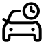 Cartime icon with stroke rounded style
