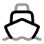 Cargoship icon with twotone rounded style