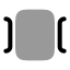 Carouselhorizontal icon with bulk rounded style