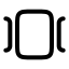 Carouselhorizontal icon with stroke rounded style
