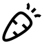 Carrot icon with stroke sharp style