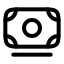 Cash icon with stroke rounded style