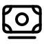 Cash icon with stroke standard style
