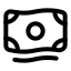 Cash icon with stroke rounded style