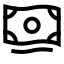 Cash icon with stroke sharp style