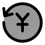 Cashbackyen icon with duotone standard style