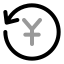 Cashbackyen icon with twotone rounded style