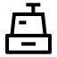 Cashier icon with stroke sharp style