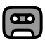 Cassettetape icon with duotone rounded style