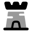 Castle icon with bulk rounded style