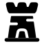 Castle icon with solid rounded style