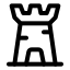 Castle icon with stroke standard style