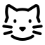 Cat icon with stroke standard style