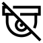 Cctvoff icon with stroke sharp style