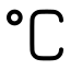 Celsius icon with stroke rounded style