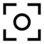 Centerfocus icon with stroke sharp style