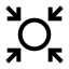 Centralized icon with stroke sharp style
