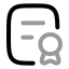 Certificate icon with twotone rounded style
