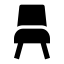 Chair icon with solid sharp style