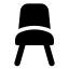 Chair icon with solid standard style