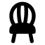 Chair icon with solid standard style