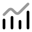 Chartanalysis icon with bulk rounded style