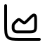 Chartarea icon with stroke rounded style