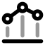 Chartbarline icon with bulk rounded style