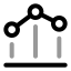 Chartbarline icon with twotone rounded style