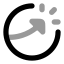 Chartbreakoutcircle icon with bulk rounded style