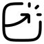 Chartbreakoutsquare icon with stroke rounded style