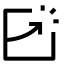 Chartbreakoutsquare icon with stroke sharp style