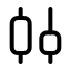 Chartcandle icon with stroke rounded style