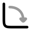 Chartdecrease icon with bulk rounded style