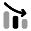 Chartdown icon with bulk rounded style