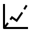 Chartevaluation icon with stroke sharp style