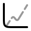 Chartevaluation icon with twotone rounded style