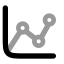 Chartlinedata icon with bulk rounded style