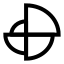 Chartrose icon with stroke sharp style