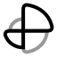 Chartrose icon with twotone rounded style