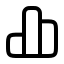 Chart icon with stroke rounded style
