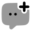 Chatadd icon with bulk rounded style